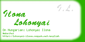 ilona lohonyai business card